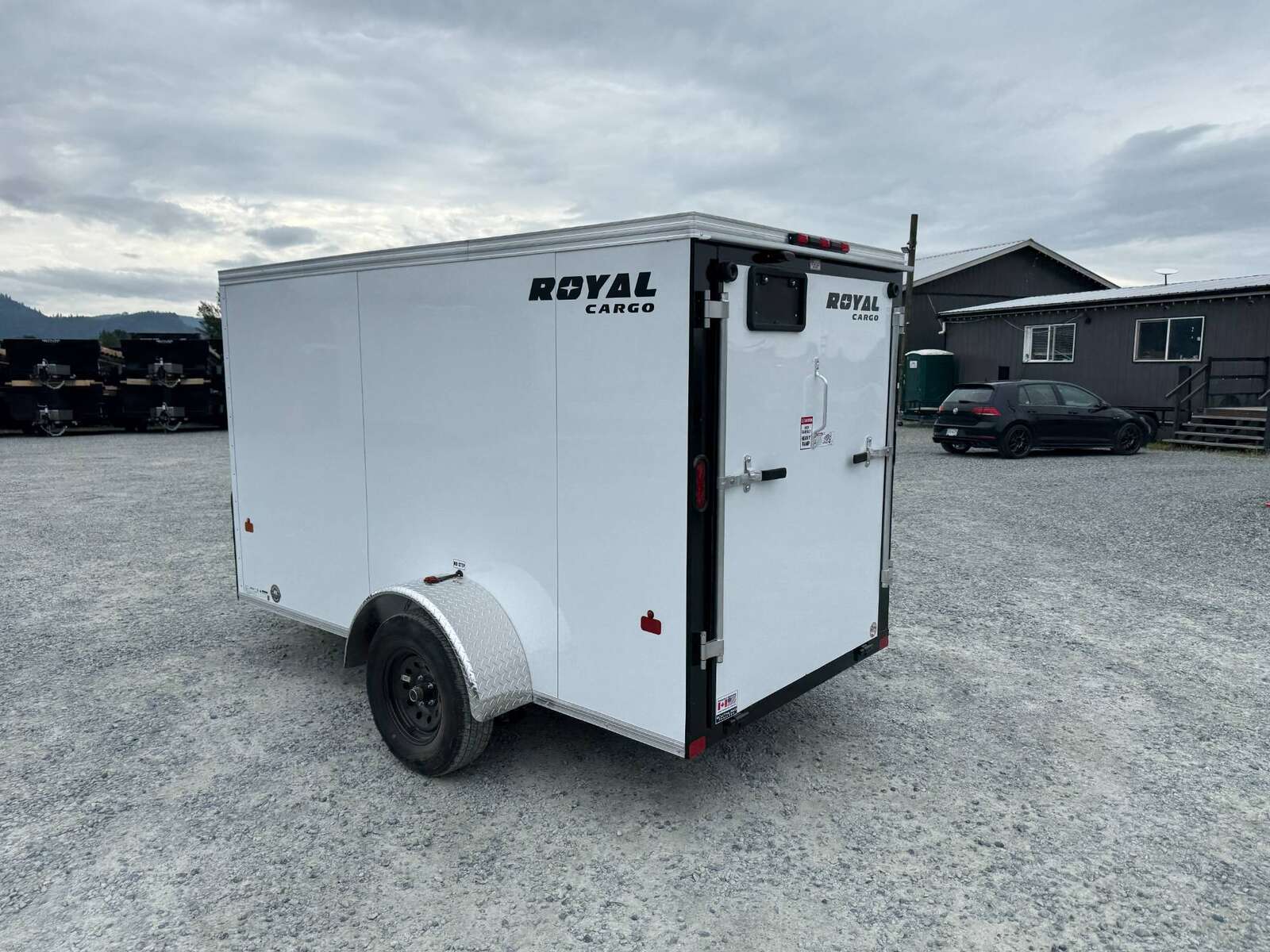 Photo of 2026 Royal Cargo 5x10 Cargo Enclosed Trailer V Nose Ramp Door White 2900lb GVW