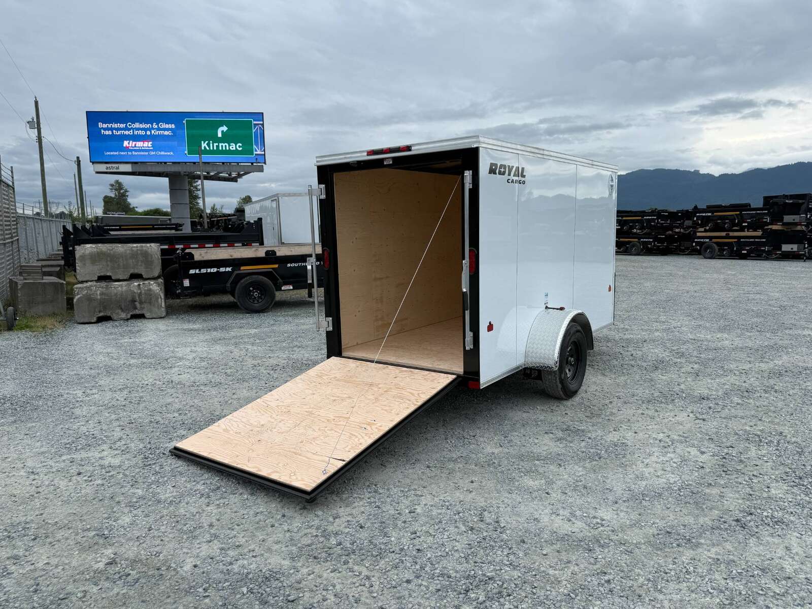 Photo of 2026 Royal Cargo 5x10 Cargo Enclosed Trailer V Nose Ramp Door White 2900lb GVW