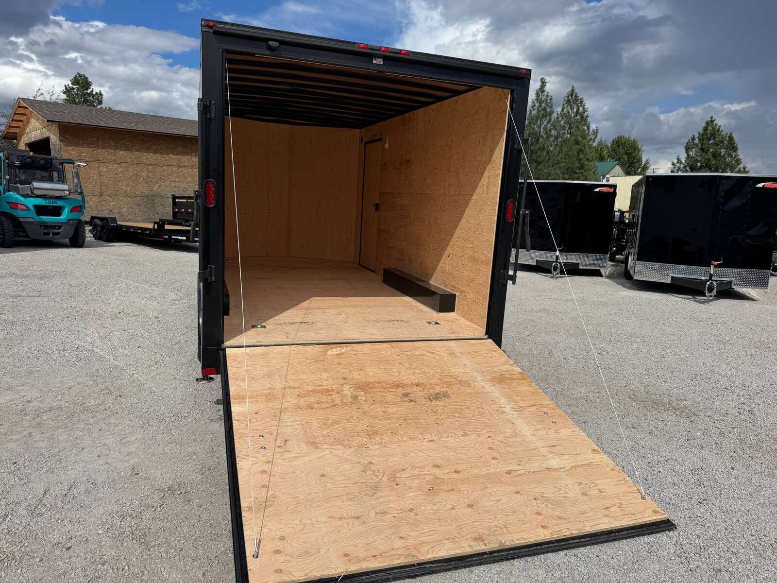 Photo of 2026 Royal Cargo 8.5X16 V NOSE Cargo / Enclosed Trailer White with Blackout Package RAMP DOOR EXTRA HEIGHT 11,400LB GVW