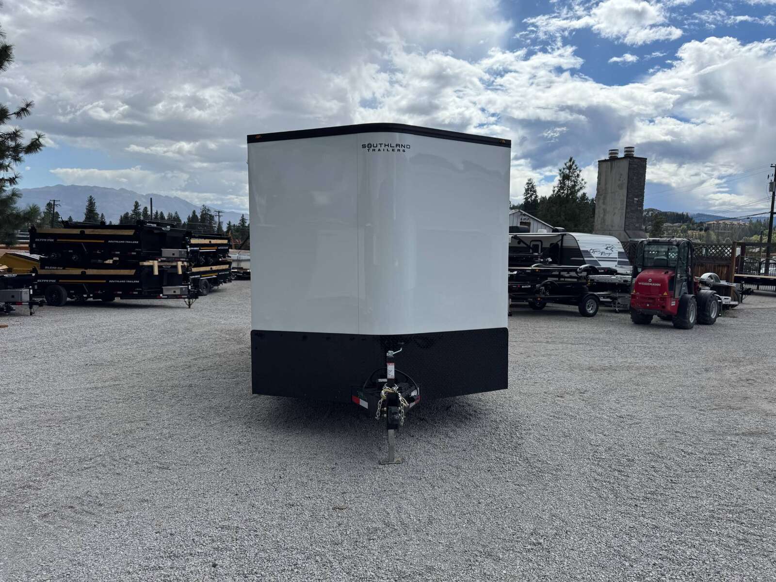 Photo of 2026 Royal Cargo 8.5X16 V NOSE Cargo / Enclosed Trailer White with Blackout Package RAMP DOOR EXTRA HEIGHT 11,400LB GVW