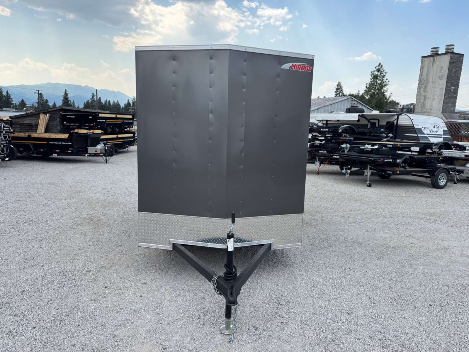 Photo of 2026 Mirage XE 6x10 V Nose Enclosed Cargo Trailer Ramp Door Charcoal Grey Extra Height 2990lb GVW