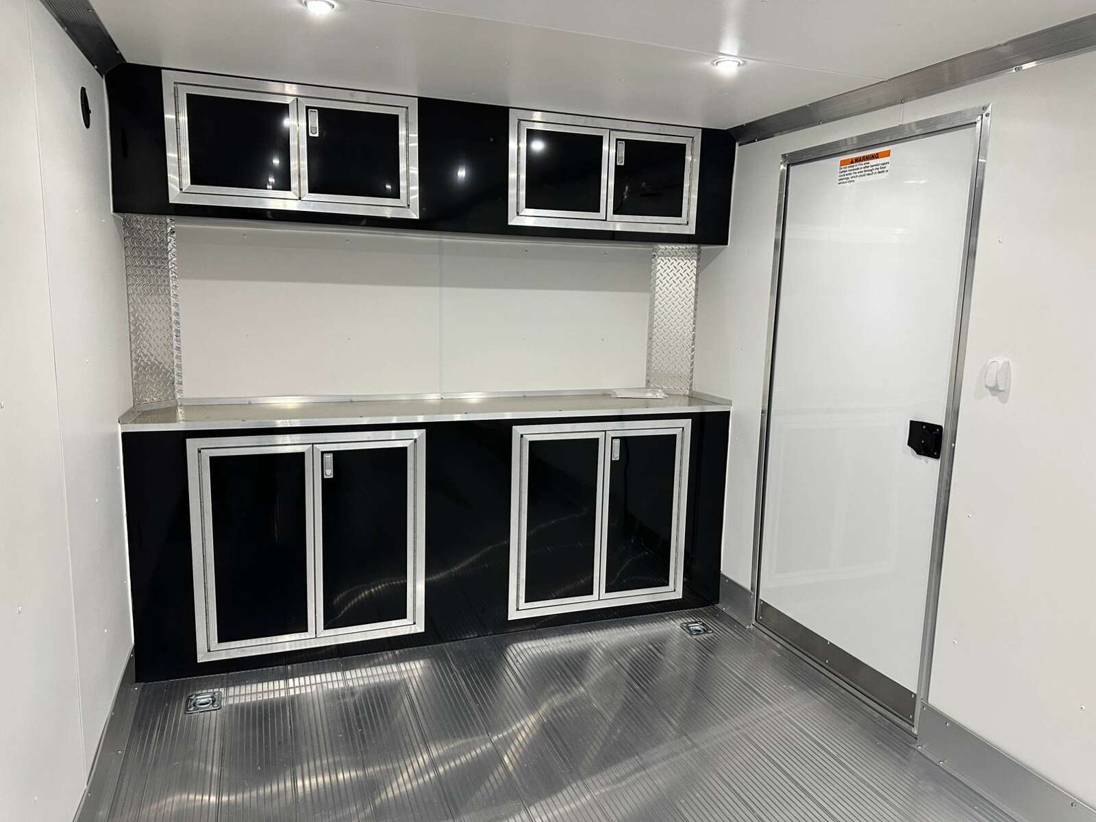 Photo of 2026 ALCOM ALUMINUM 8.5x24 CAR TRAILER 9900lb GVW SILVER LARGE ESCAPE SIDE DOOR CARGO ENCLOSED