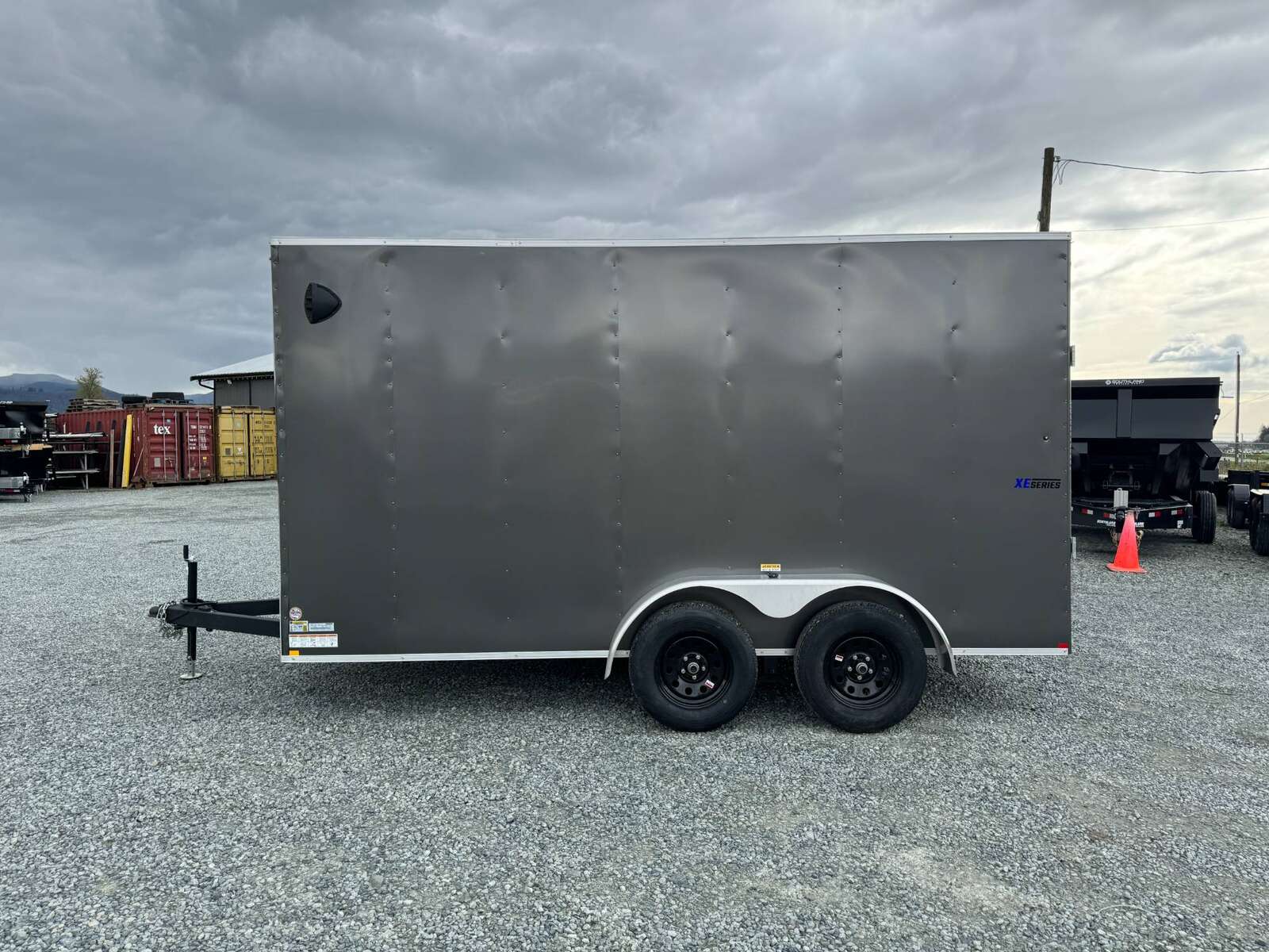 Photo of 2026 Mirage XE 7X14 V-Nose Ramp Door Cargo / Enclosed Trailer Extra Height Charcoal Grey 7000lb GVW