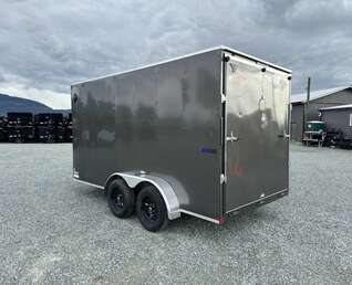 Thumbnail Photo of 2026 Mirage XE 7X14 V-Nose Ramp Door Cargo / Enclosed Trailer Extra Height Charcoal Grey 7000lb GVW