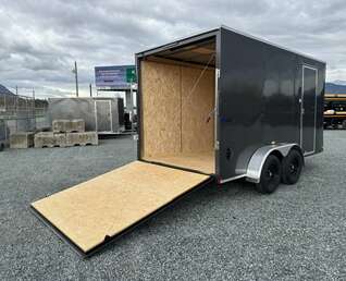 Thumbnail Photo of 2026 Mirage XE 7X14 V-Nose Ramp Door Cargo / Enclosed Trailer Extra Height Charcoal Grey 7000lb GVW