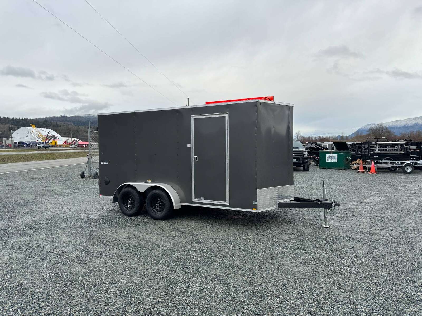 Photo of 2026 Mirage XE 7X14 V-Nose Ramp Door Cargo / Enclosed Trailer Extra Height Charcoal Grey 7000lb GVW