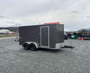 Thumbnail Photo of 2026 Mirage XE 7X14 V-Nose Ramp Door Cargo / Enclosed Trailer Extra Height Charcoal Grey 7000lb GVW