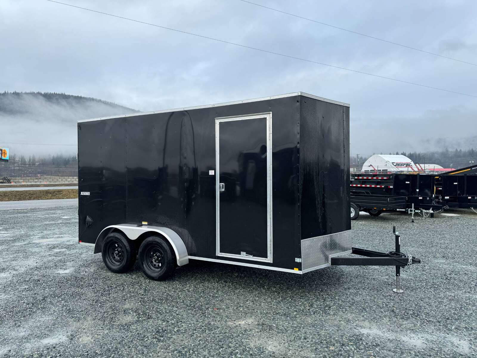 Photo of 2026 Mirage XE 7X14 V-Nose Ramp Door Cargo / Enclosed Trailer Extra Height Black 7000lb GVW