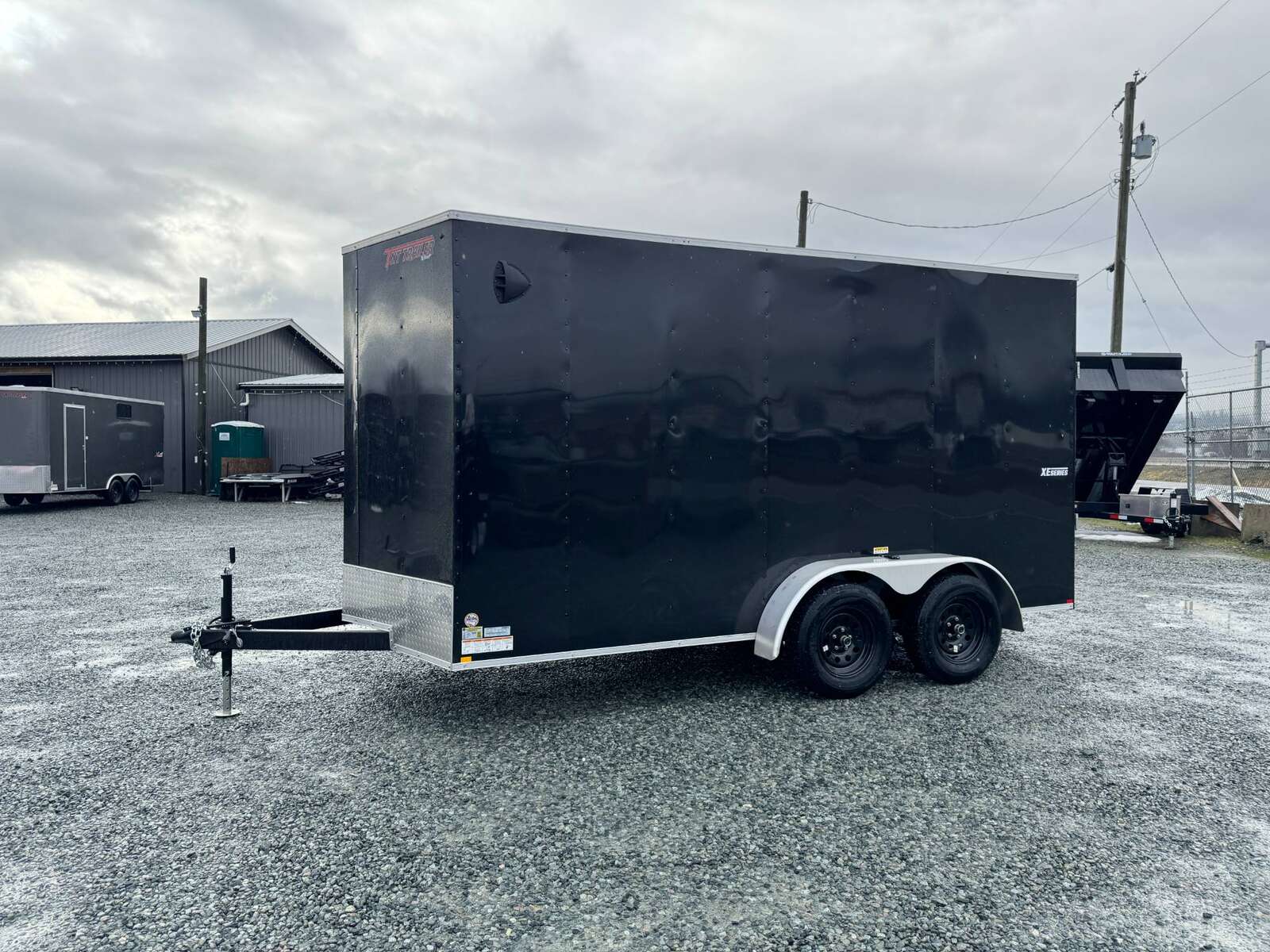 Photo of 2026 Mirage XE 7X14 V-Nose Ramp Door Cargo / Enclosed Trailer Extra Height Black 7000lb GVW