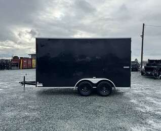 Thumbnail Photo of 2026 Mirage XE 7X14 V-Nose Ramp Door Cargo / Enclosed Trailer Extra Height Black 7000lb GVW
