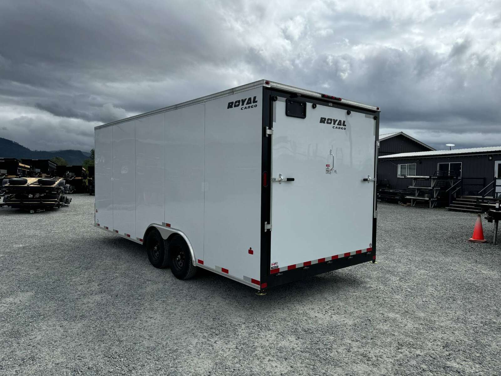 Photo of 2026 Royal Cargo 8.5x20 +V Nose 11,400lb Cargo / Enclosed Trailer Car Hauler Extra Height Ramp Door White