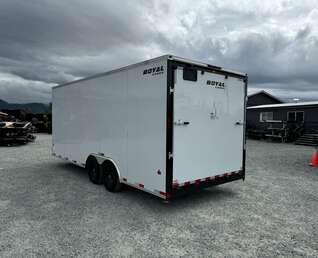 Thumbnail Photo of 2026 Royal Cargo 8.5x20 +V Nose 11,400lb Cargo / Enclosed Trailer Car Hauler Extra Height Ramp Door White