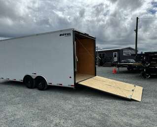 Thumbnail Photo of 2026 Royal Cargo 8.5x20 +V Nose 11,400lb Cargo / Enclosed Trailer Car Hauler Extra Height Ramp Door White