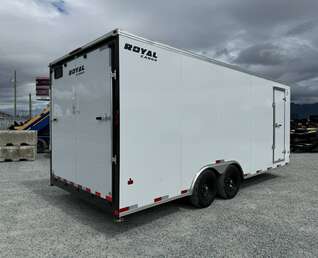 Thumbnail Photo of 2026 Royal Cargo 8.5x20 +V Nose 11,400lb Cargo / Enclosed Trailer Car Hauler Extra Height Ramp Door White