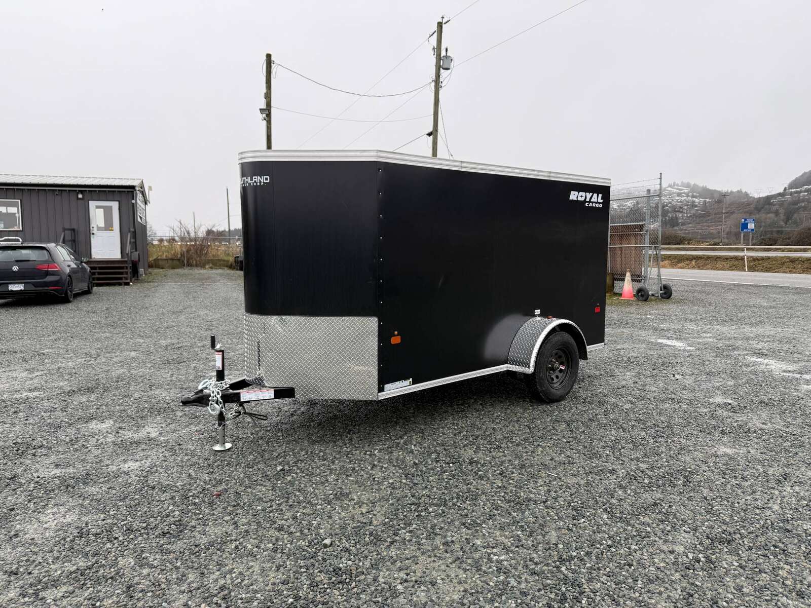 Photo of 2026 Royal Cargo 5x10 Cargo Enclosed Trailer V Nose Ramp Door Black 2900lb GVW