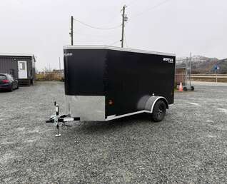 Thumbnail Photo of 2026 Royal Cargo 5x10 Cargo Enclosed Trailer V Nose Ramp Door Black 2900lb GVW