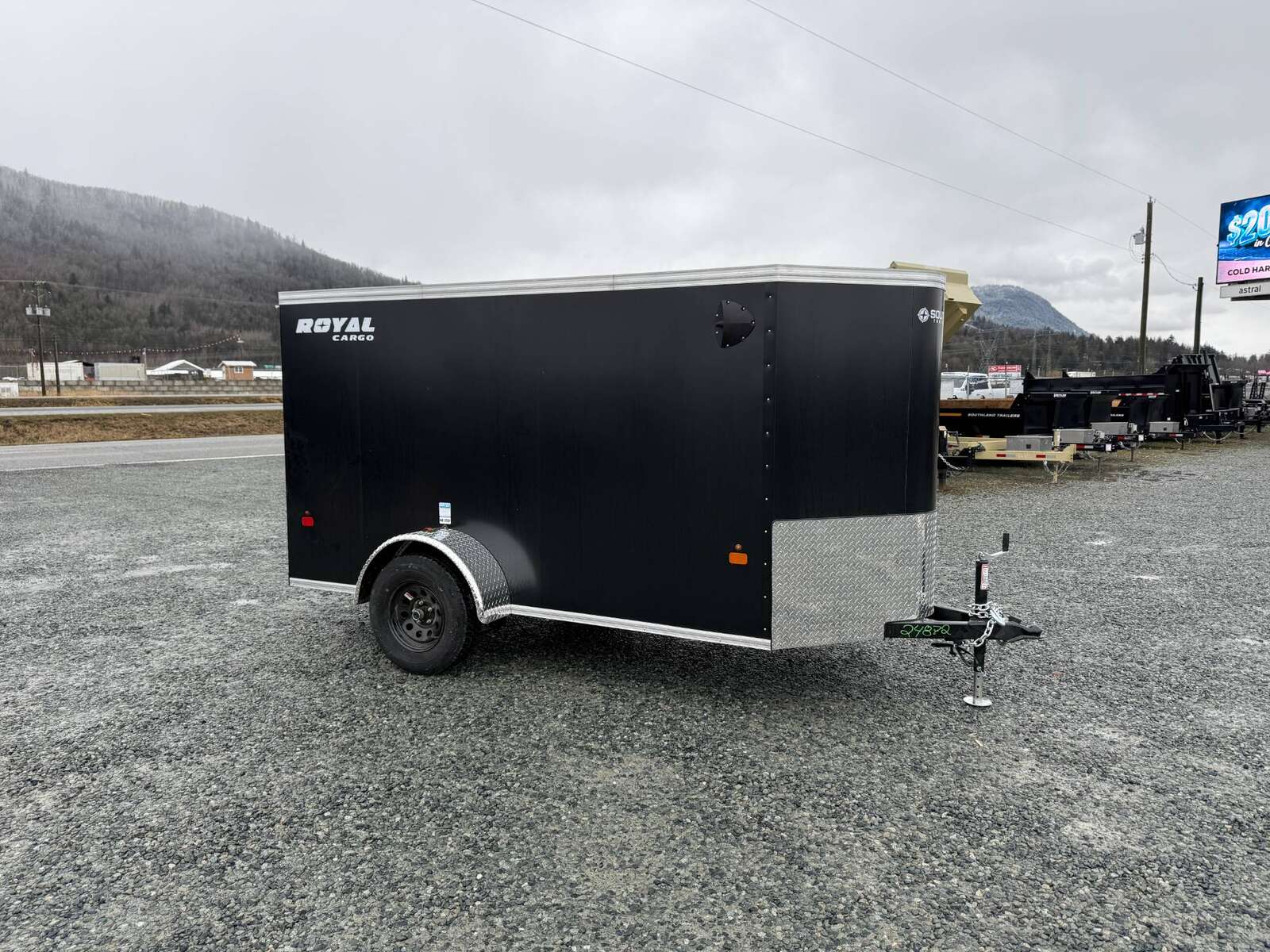 Photo of 2026 Royal Cargo 5x10 Cargo Enclosed Trailer V Nose Ramp Door Black 2900lb GVW