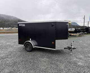 Thumbnail Photo of 2026 Royal Cargo 5x10 Cargo Enclosed Trailer V Nose Ramp Door Black 2900lb GVW