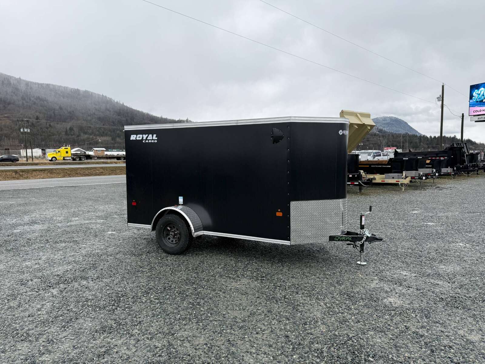 Photo of 2026 Royal Cargo 5x10 Cargo Enclosed Trailer V Nose Ramp Door Black 2900lb GVW