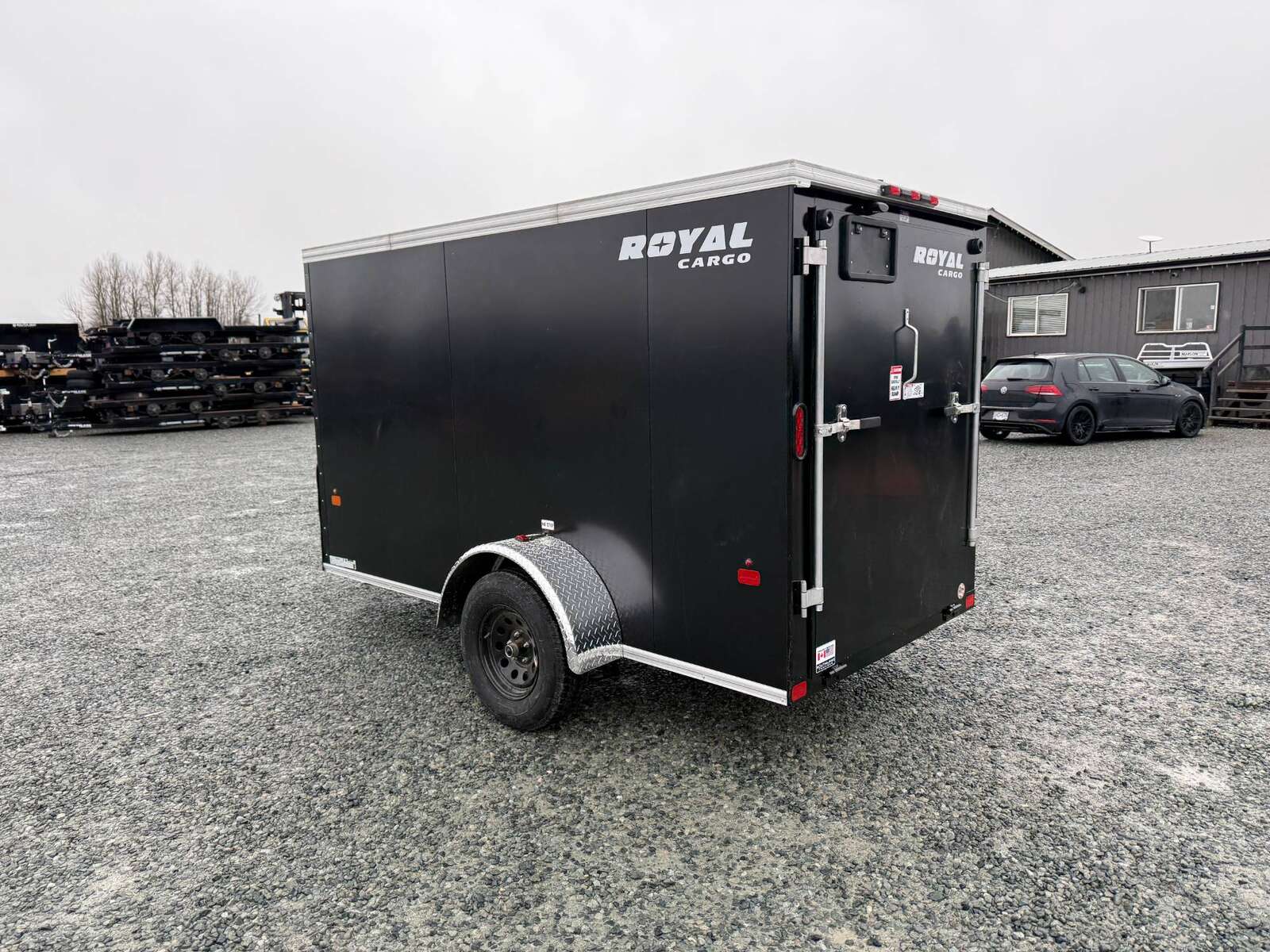 Photo of 2026 Royal Cargo 5x10 Cargo Enclosed Trailer V Nose Ramp Door Black 2900lb GVW
