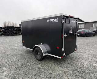 Thumbnail Photo of 2026 Royal Cargo 5x10 Cargo Enclosed Trailer V Nose Ramp Door Black 2900lb GVW