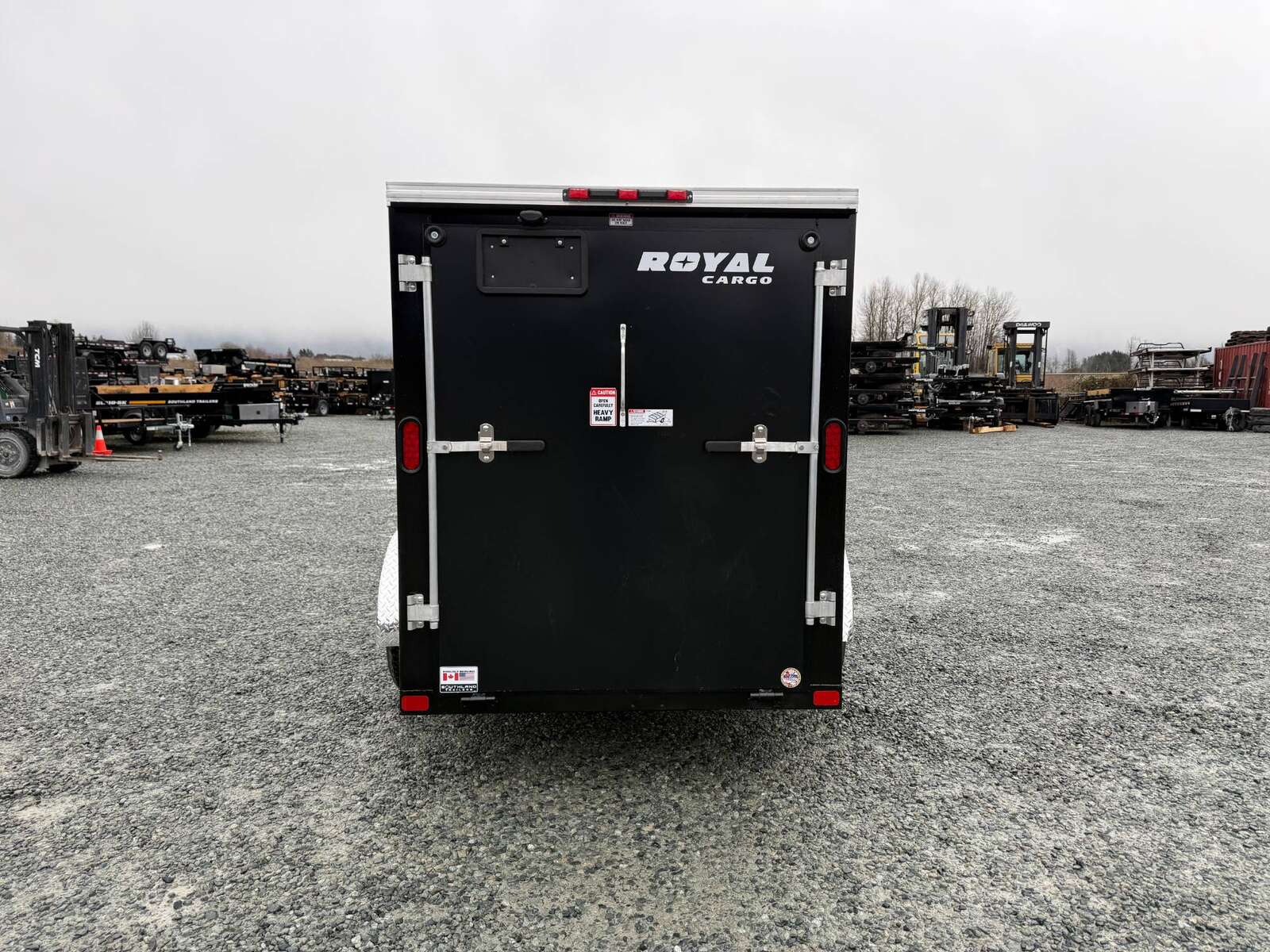 Photo of 2026 Royal Cargo 5x10 Cargo Enclosed Trailer V Nose Ramp Door Black 2900lb GVW