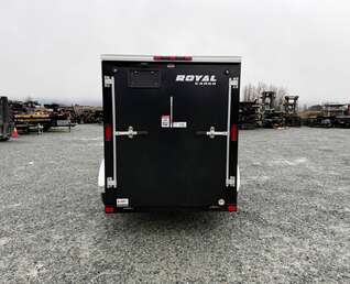 Thumbnail Photo of 2026 Royal Cargo 5x10 Cargo Enclosed Trailer V Nose Ramp Door Black 2900lb GVW