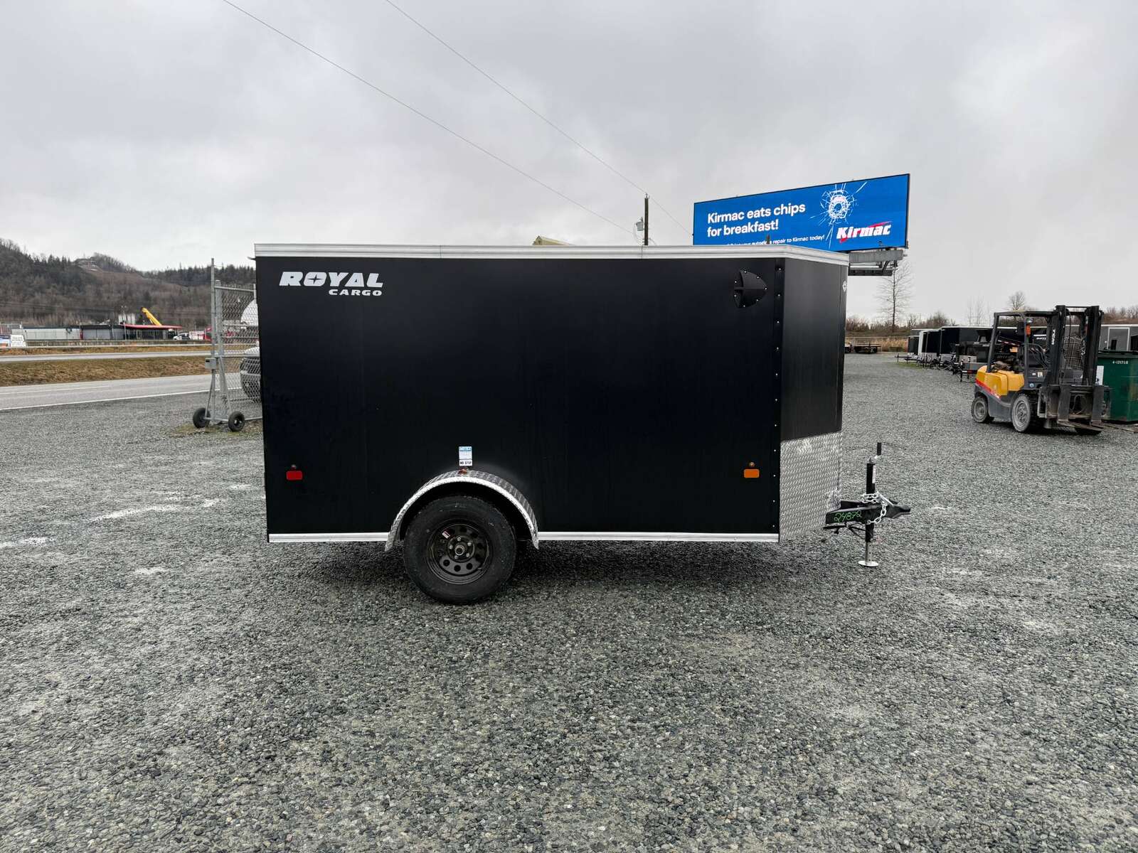 Photo of 2026 Royal Cargo 5x10 Cargo Enclosed Trailer V Nose Ramp Door Black 2900lb GVW