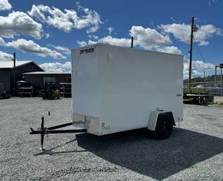 Thumbnail Photo of 2026 Mirage XE 6x10 V Nose Enclosed Cargo Trailer Barn Doors White Extra Height 2990lb GVW
