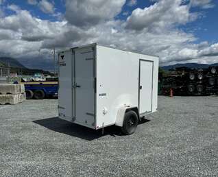 Thumbnail Photo of 2026 Mirage XE 6x10 V Nose Enclosed Cargo Trailer Barn Doors White Extra Height 2990lb GVW