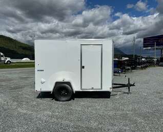 Thumbnail Photo of 2026 Mirage XE 6x10 V Nose Enclosed Cargo Trailer Barn Doors White Extra Height 2990lb GVW