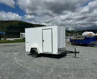 Thumbnail Photo of 2026 Mirage XE 6x10 V Nose Enclosed Cargo Trailer Barn Doors White Extra Height 2990lb GVW