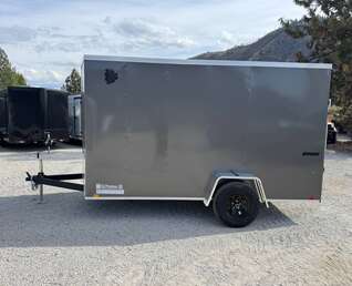 Thumbnail Photo of 2026 Impact Quake 6x12 V Nose Cargo / Enclosed Trailer Charcoal Grey Ramp Door Extra Height 2990lb GVW