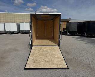 Thumbnail Photo of 2026 Impact Quake 6x12 V Nose Cargo / Enclosed Trailer Charcoal Grey Ramp Door Extra Height 2990lb GVW