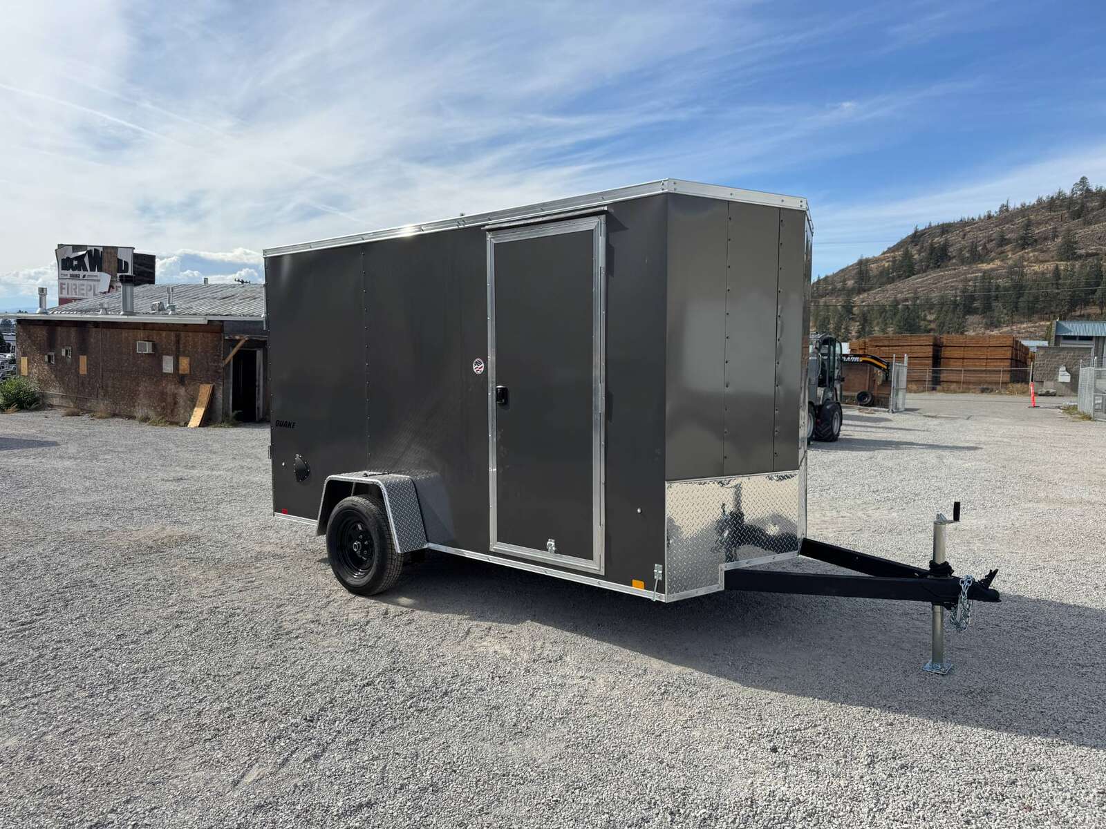 Photo of 2026 Impact Quake 6x12 V Nose Cargo / Enclosed Trailer Charcoal Grey Ramp Door Extra Height 2990lb GVW