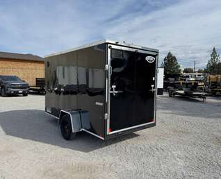 Thumbnail Photo of 2026 Impact Quake 6x12 V Nose Cargo / Enclosed Trailer Black Ramp Door Extra Height 2990lb GVW
