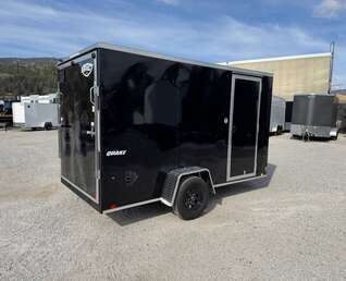 Thumbnail Photo of 2026 Impact Quake 6x12 V Nose Cargo / Enclosed Trailer Black Ramp Door Extra Height 2990lb GVW