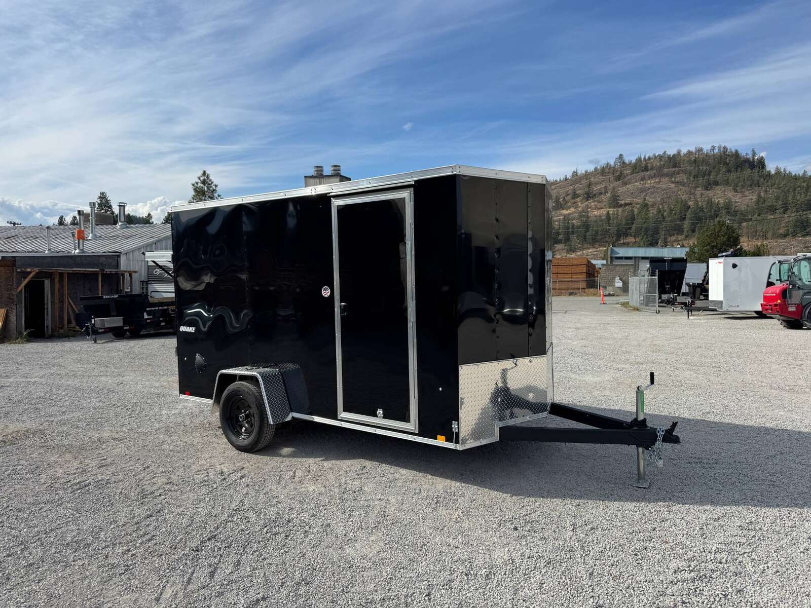 Photo of 2026 Impact Quake 6x12 V Nose Cargo / Enclosed Trailer Black Ramp Door Extra Height 2990lb GVW