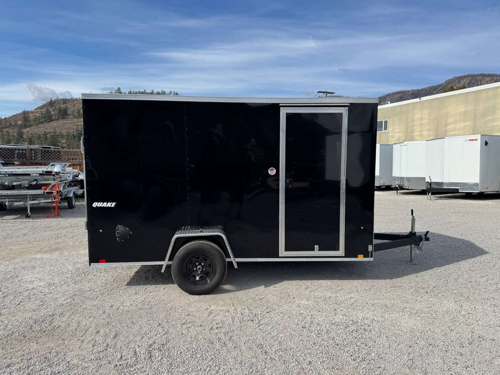 Photo of 2026 Impact Quake 6x12 V Nose Cargo / Enclosed Trailer Black Ramp Door Extra Height 2990lb GVW