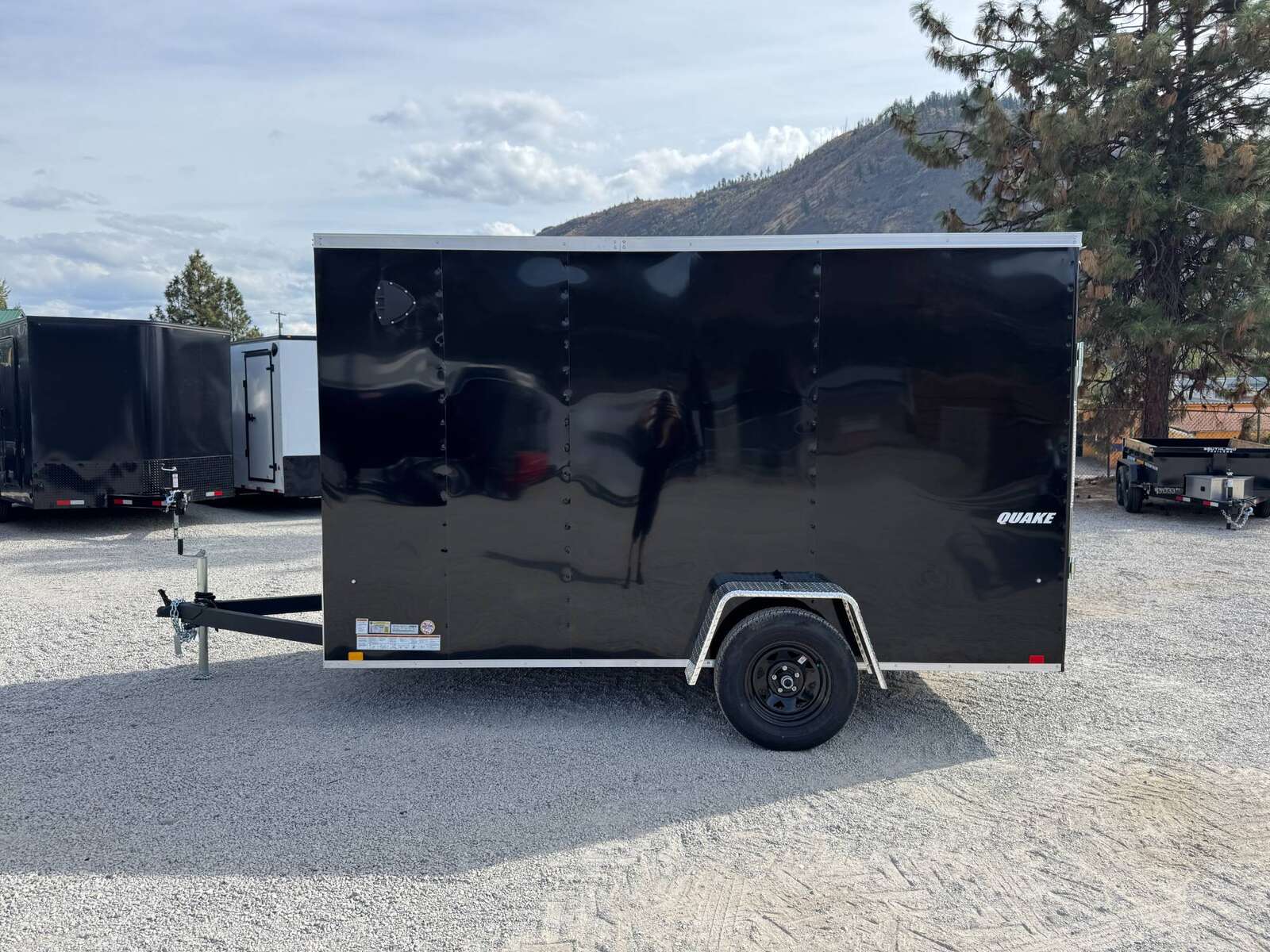 Photo of 2026 Impact Quake 6x12 V Nose Cargo / Enclosed Trailer Black Ramp Door Extra Height 2990lb GVW