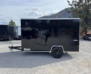 Thumbnail Photo of 2026 Impact Quake 6x12 V Nose Cargo / Enclosed Trailer Black Ramp Door Extra Height 2990lb GVW