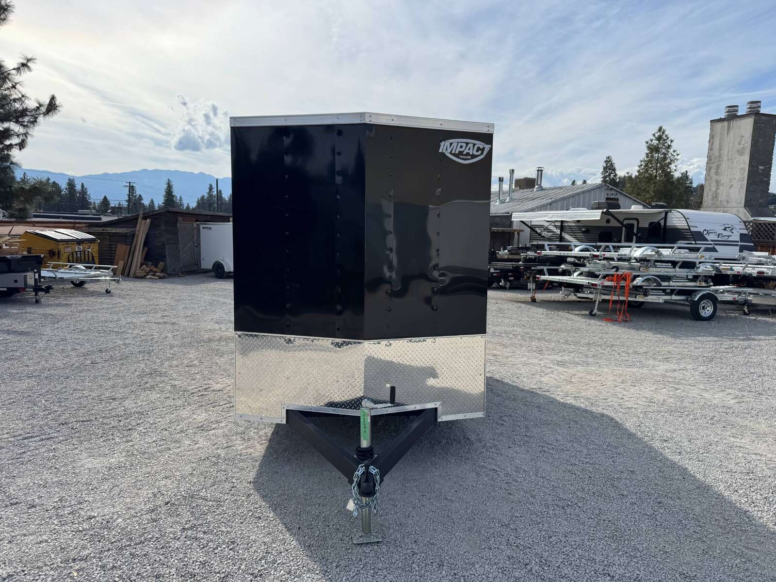 Photo of 2026 Impact Quake 6x12 V Nose Cargo / Enclosed Trailer Black Ramp Door Extra Height 2990lb GVW