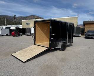Thumbnail Photo of 2026 Impact Quake 6x12 V Nose Cargo / Enclosed Trailer Black Ramp Door Extra Height 2990lb GVW