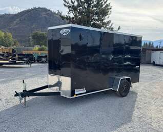 Thumbnail Photo of 2026 Impact Quake 6x12 V Nose Cargo / Enclosed Trailer Black Ramp Door Extra Height 2990lb GVW