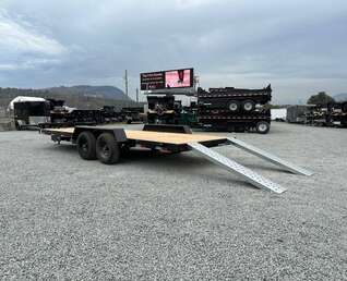 Thumbnail Photo of 2026 Southland 7X20 11,400LB GVW Equipment / Car Trailer Flat deck Slide In Ramps