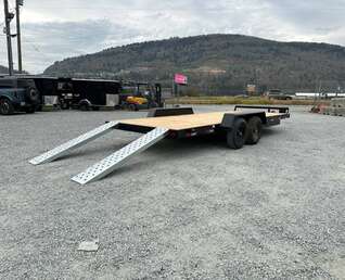 Thumbnail Photo of 2026 Southland 7X20 11,400LB GVW Equipment / Car Trailer Flat deck Slide In Ramps
