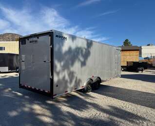 Thumbnail Photo of 2026 Royal Cargo 8.5x24 V Nose Car Hauler Cargo / Enclosed Trailer 11,400lb GVW Silver Ramp Door Extra Height