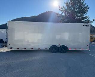 Thumbnail Photo of 2026 Royal Cargo 8.5x24 V Nose Car Hauler Cargo / Enclosed Trailer 11,400lb GVW Silver Ramp Door Extra Height