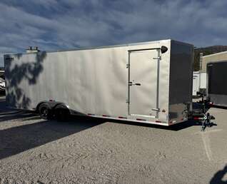 Thumbnail Photo of 2026 Royal Cargo 8.5x24 V Nose Car Hauler Cargo / Enclosed Trailer 11,400lb GVW Silver Ramp Door Extra Height