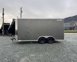 Thumbnail Photo of 2026 Royal 7.5X16 V-NOSE RAMP DOOR EXTRA HEIGHT Cargo / Enclosed Trailer Charcoal Grey 7700lb GVW